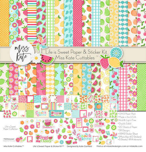 Bargain Bin - Life is Sweet- Paper & Sticker Kit