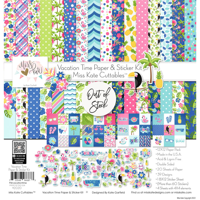 Vacation Time - Paper & Sticker Kit 12X12 (Ds)