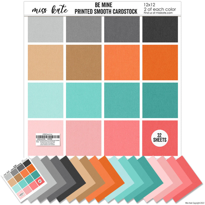 Be Mine - Linen Printed Smooth Cardstock Single-Sided