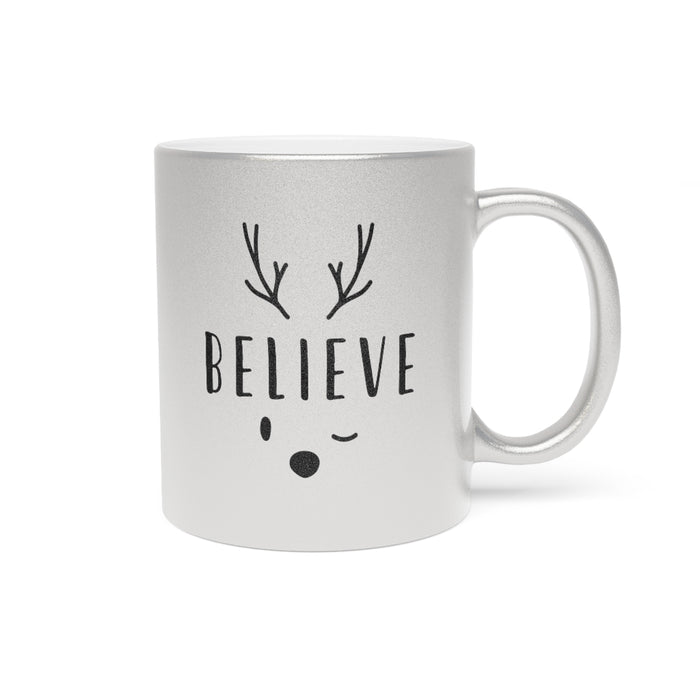 Believe Reindeer Metallic Mug