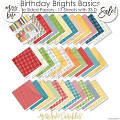 Birthday Brights Basics - Double-Sided Paper Pack 12X12 (Ds)