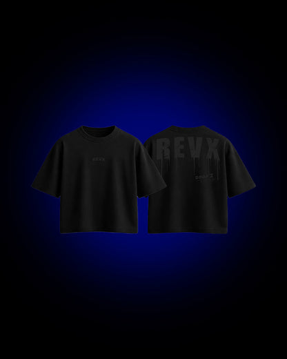 BLACK COTTON BOXY PUMP COVER T-SHIRT 2.2