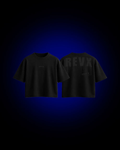 BLACK COTTON BOXY PUMP COVER T-SHIRT 2.2