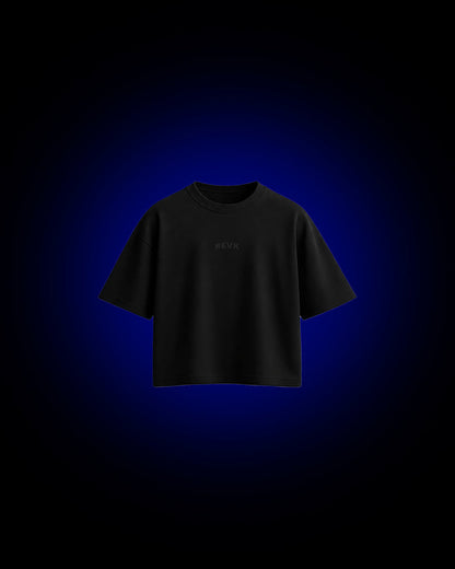 BLACK COTTON BOXY PUMP COVER T-SHIRT 2.2