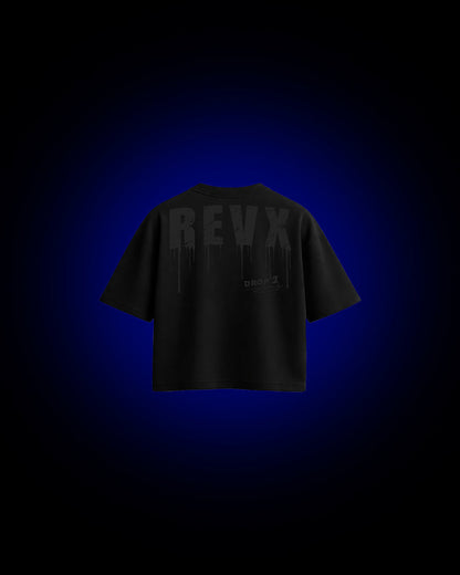 BLACK COTTON BOXY PUMP COVER T-SHIRT 2.2