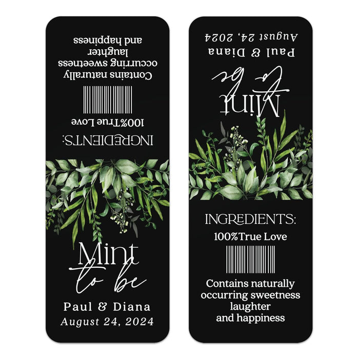 Black & Greenery Tic Tac Labels - XOXOKristen