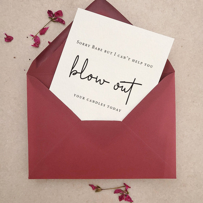 Blow out candles Happy Birthday Card for Partner - XOXOKristen