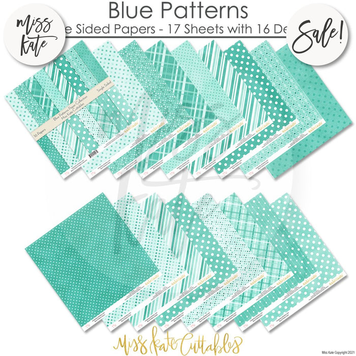 Blue Patterns - Paper Pack 12X12 (Ss)