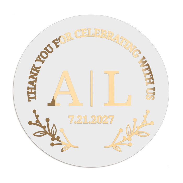 Botanical Monograms Wedding Stickers - XOXOKristen