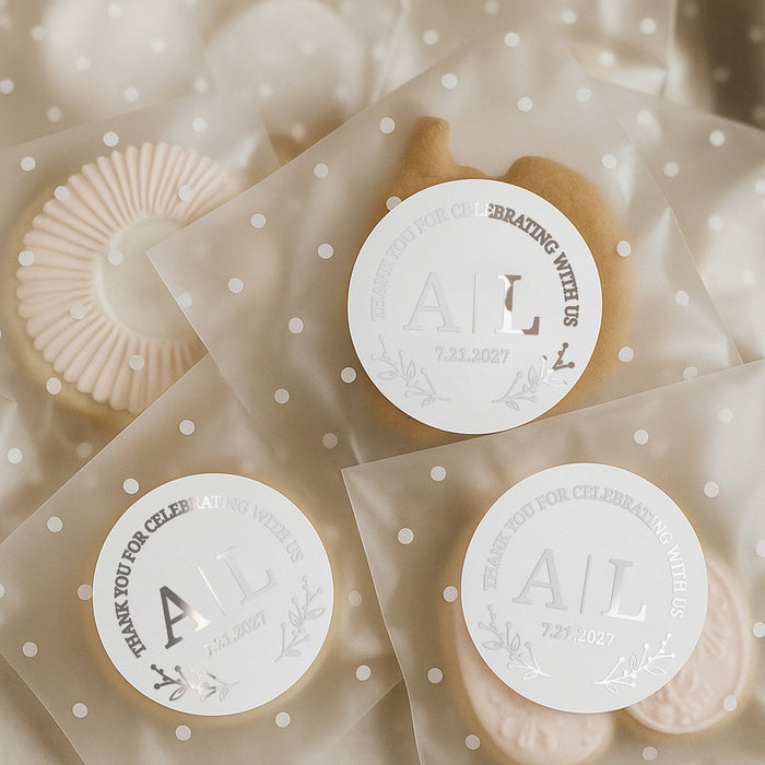Botanical Monograms Wedding Stickers - XOXOKristen