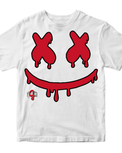 BRED Red Crazy Face Jawn - Original Jawns - White T-Shirt - T-Shirt - Jawns on Fire Sneakers & Shoes