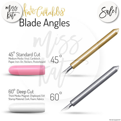 Carbide Cutting Blades - Pack Of 5 Standard 45 Degree For Cricut Pazzles Bbh Tools