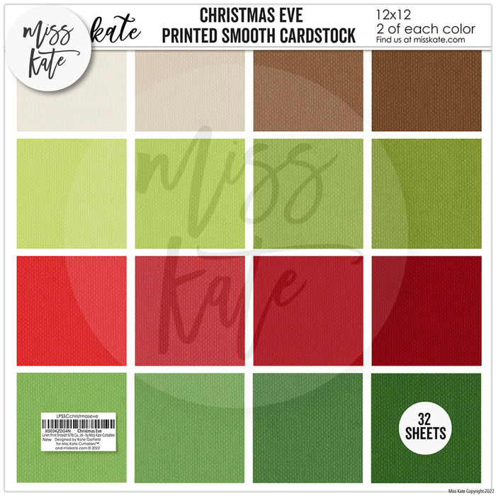 Christmas Eve - Linen-Printed Smooth Cardstock Single-Sided Linen Printed