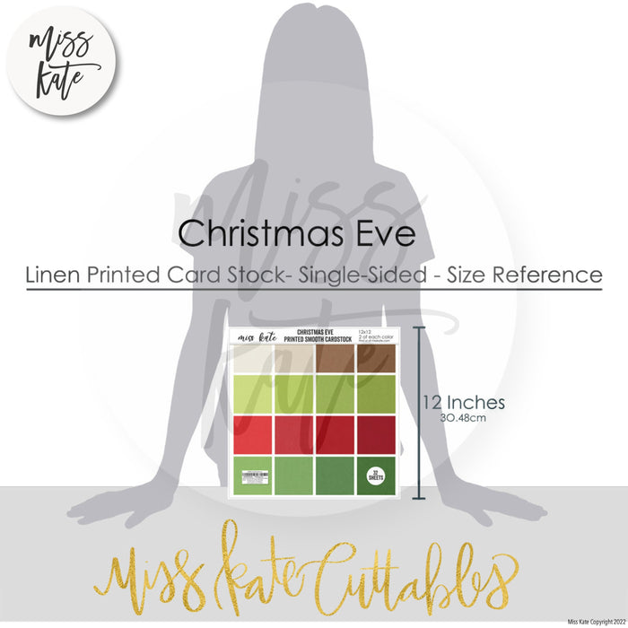 Christmas Eve - Linen-Printed Smooth Cardstock Single-Sided Linen Printed