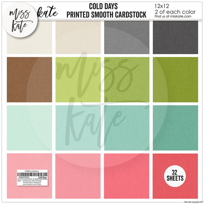 Cold Days - Linen Printed Smooth Cardstock Single-Sided