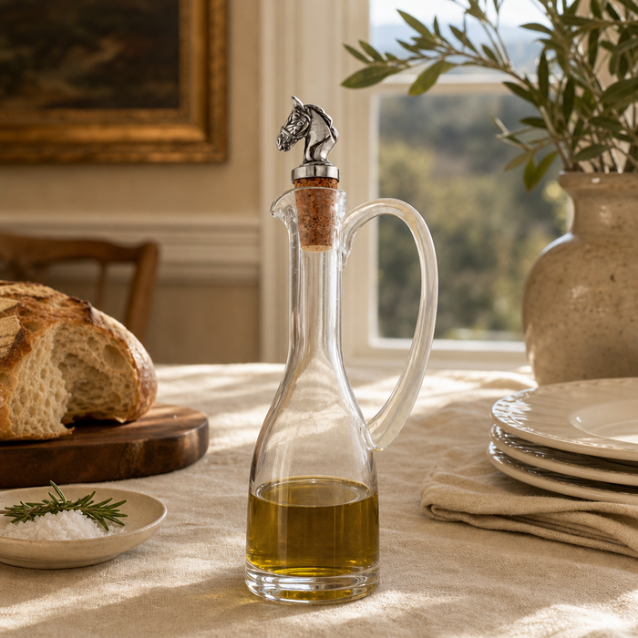 Cruet Bottle with Horse Head Cork Stopper 6