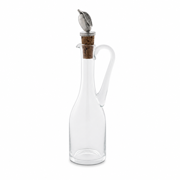 Cruet Bottle with Pewter Olive Head Cork Stopper 1