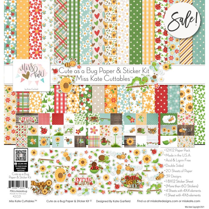 Cute As A Bug - Paper & Sticker Kit 12X12 (Ds)