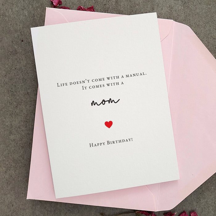 Cute Happy Birthday Card for Mom - XOXOKristen