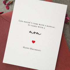 Cute Happy Birthday Card for Mom - XOXOKristen