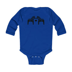 Dala Horse Long Sleeve Bodysuit Scandinavian Design Studio
