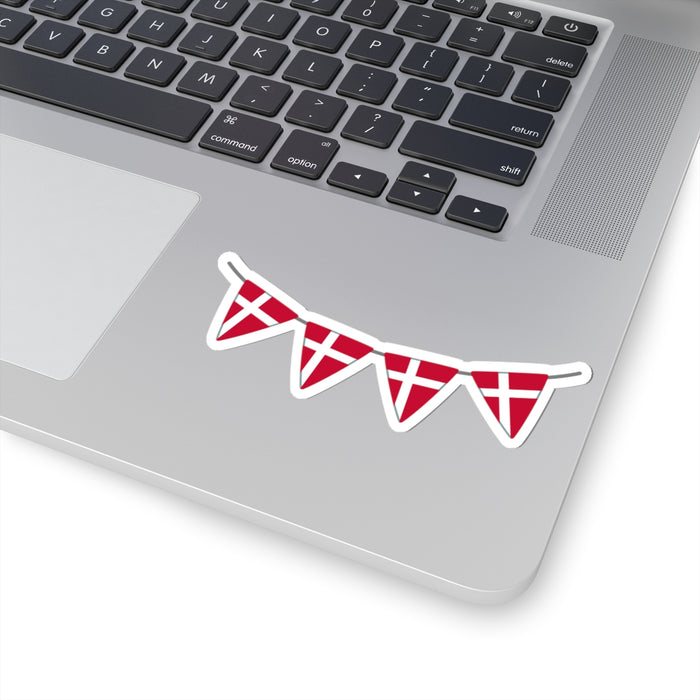 Danish Flag Garland Sticker