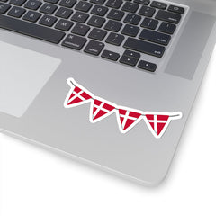 Danish Flag Garland Sticker