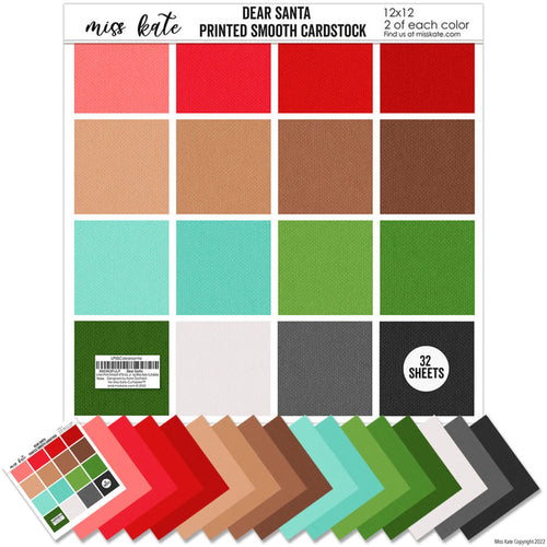 Dear Santa - Linen-Printed Smooth Cardstock Single-Sided Linen Printed