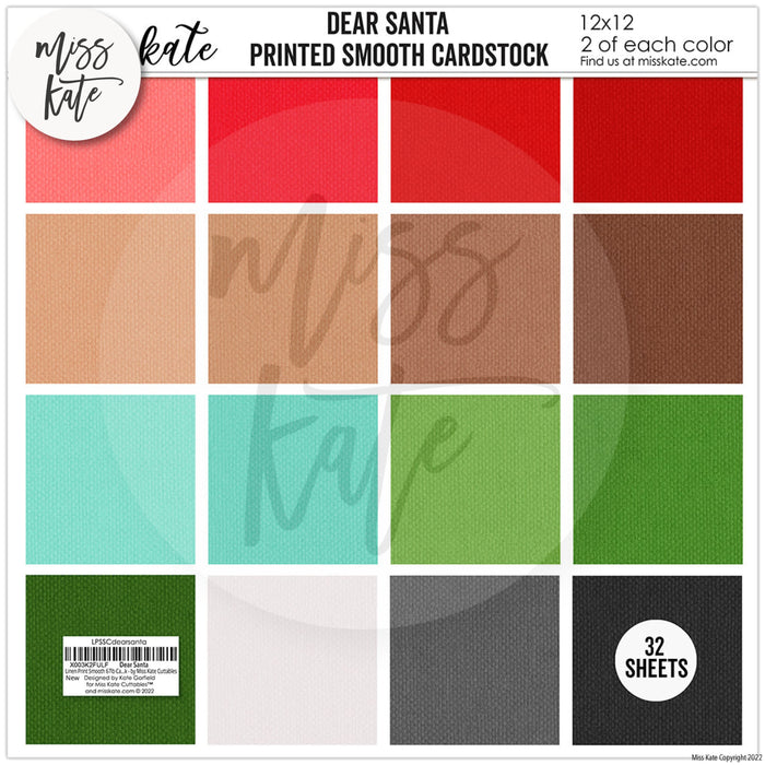 Dear Santa - Linen-Printed Smooth Cardstock Single-Sided Linen Printed