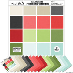 Deck The Halls - Linen Printed Smooth Cardstock Single-Sided
