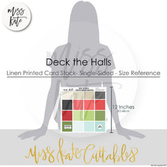 Deck The Halls - Linen Printed Smooth Cardstock Single-Sided