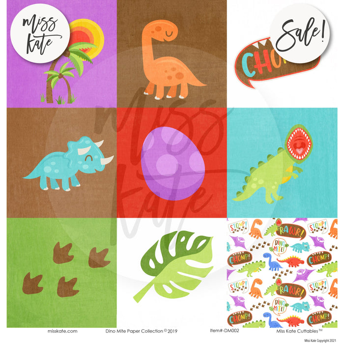 Dino Mite - Paper & Sticker Kit 12X12 (Ds)