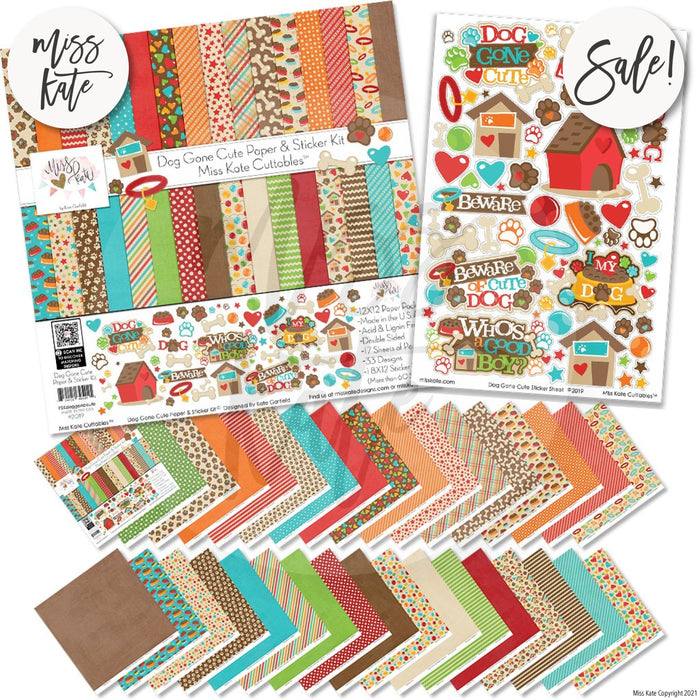 Dog Gone Cute - Paper & Sticker Kit 12X12 (Ds)
