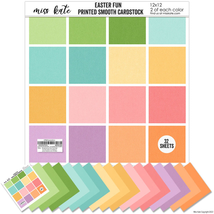 Easter Fun - Linen Printed Smooth Cardstock Single-Sided