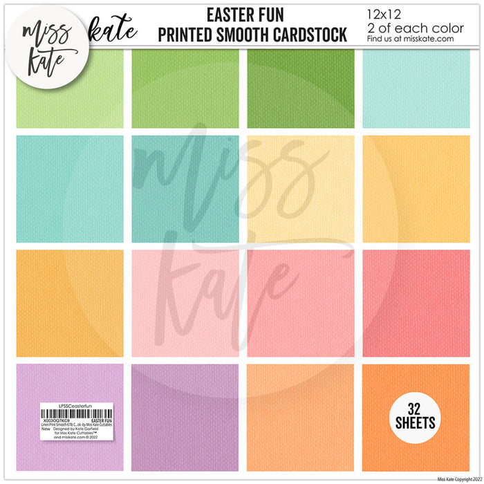 Easter Fun - Linen Printed Smooth Cardstock Single-Sided