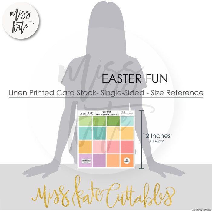 Easter Fun - Linen Printed Smooth Cardstock Single-Sided