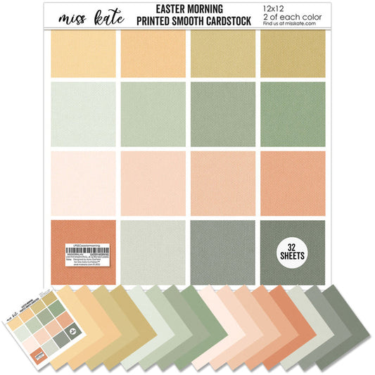 Easter Morning - Linen Printed Smooth Cardstock Single-Sided