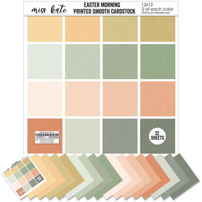 Easter Morning - Linen Printed Smooth Cardstock Single-Sided