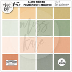 Easter Morning - Linen Printed Smooth Cardstock Single-Sided