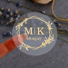 Elegant Frame Wedding Stickers - XOXOKristen