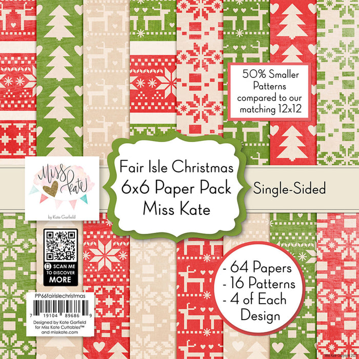 Fair Isle Christmas - 6X6 Paper Pack (Ss)
