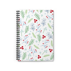 Festive Greenery Spiral Lined Notebook