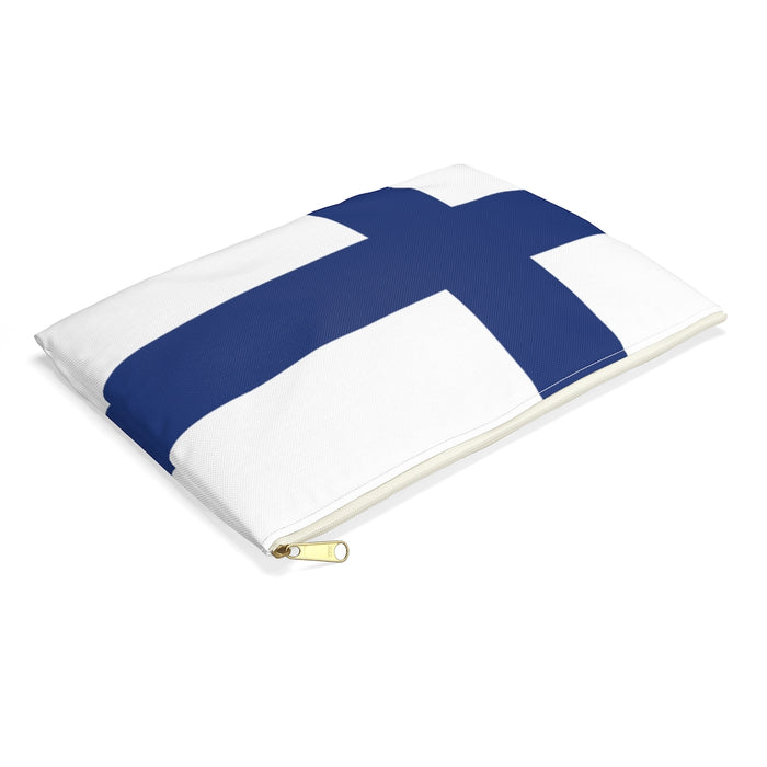 Finnish Flag Accessory Pouch - Scandinavian Design Studio
