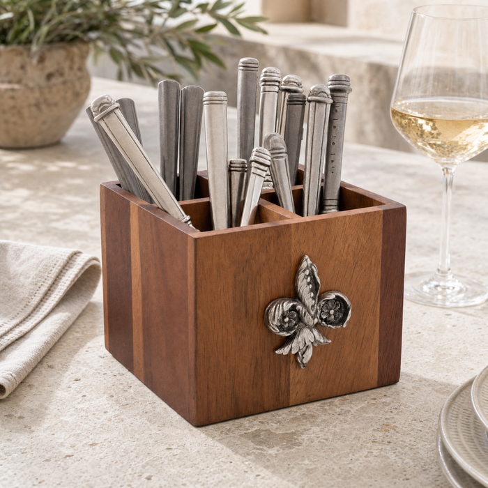 Fleur De Lis Flatware Caddy 2