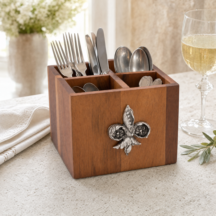 Fleur De Lis Flatware Caddy 3