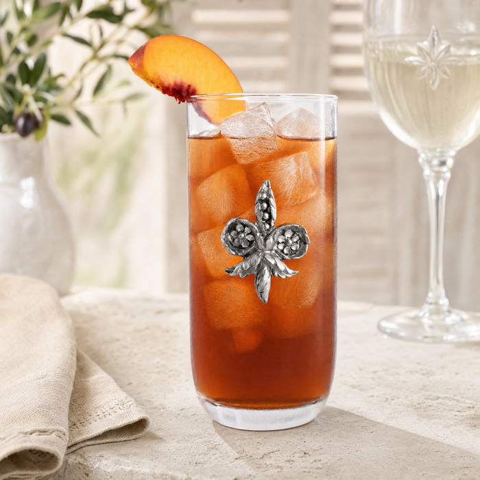 Fleur De Lis Ice Tea Glass 2