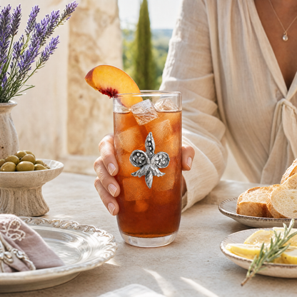 Fleur De Lis Ice Tea Glass 5