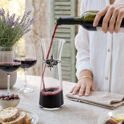 Fleur De Lis Wine Carafe 6