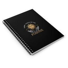 Focus On The Positive Spiral Lined Notebook