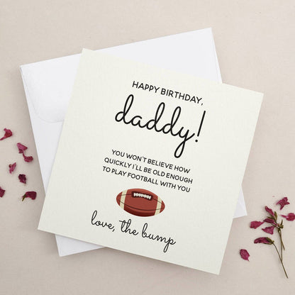 Football Birthday Card to Dad from the Bump - XOXOKristen